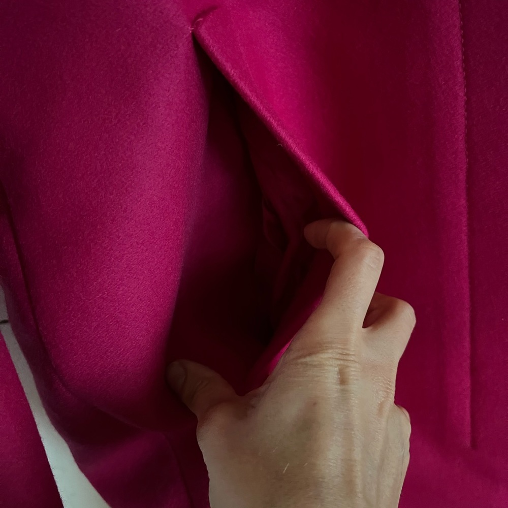 NWT Mango Hot Pink Unstructured Wool-blend Coat - Picture 6 of 11